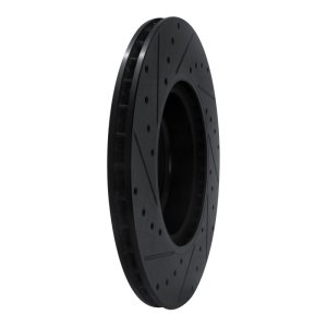 BMW 430I Brake Rotor (1) - Rear Left - R1 Concepts - Drilled & Slotted - Black - `16-`25